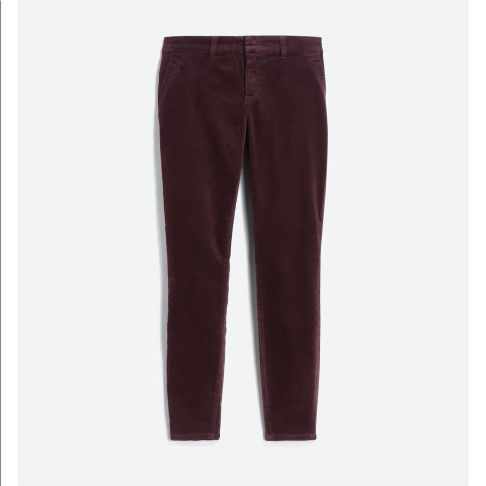 Kut from the Kloth Velveteen trouser velvet purple plum pants size 16 - Picture 2 of 16